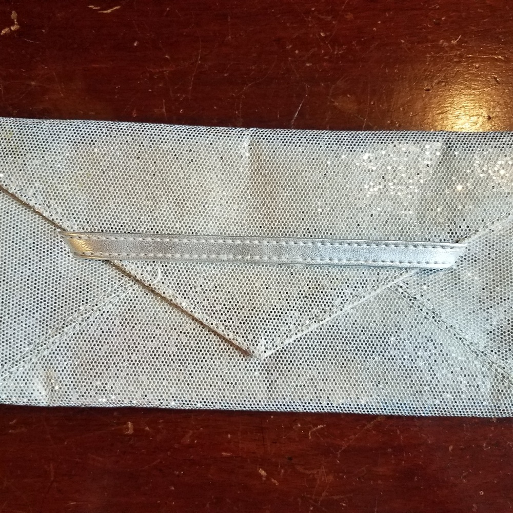 Victoria's Secret Silver and Pink Clutch